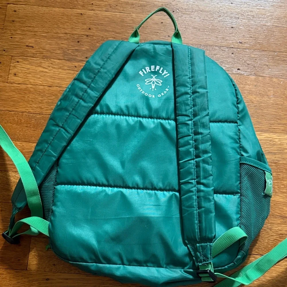 Green Dino Kids Backpack with Playful Rhinoceros Face